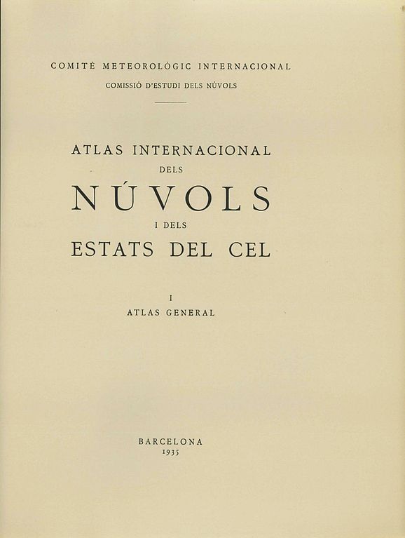 Atlas Internacional de las Nubes y de los Estados del Cielo (1935)